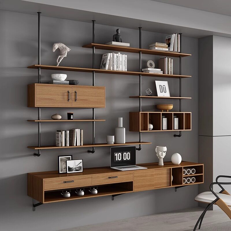 Bedroom Furniture - Modern Masif Ahşap Yüzer Masa İtalyan