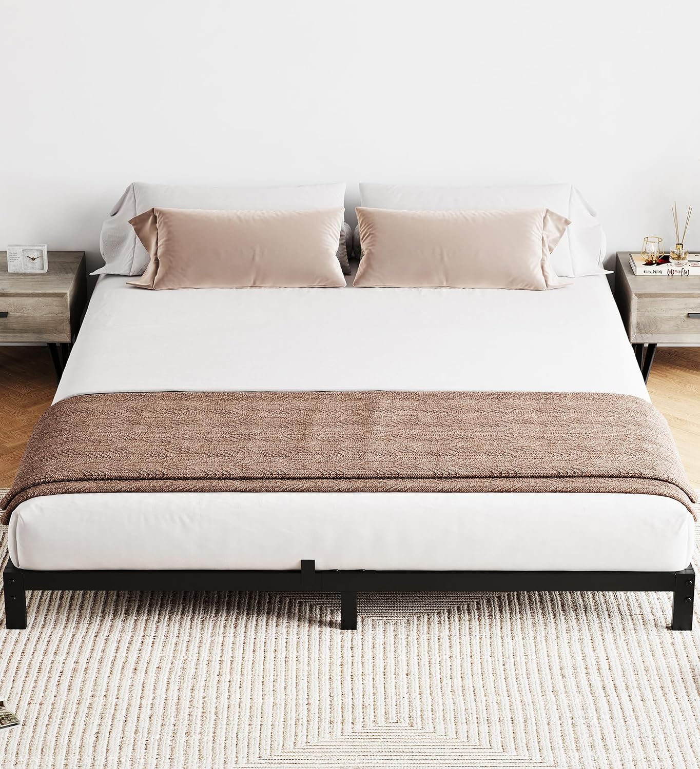 Canopy Bed Frame Metal Queen - 6 İnç Ağır Hizmet Tipi Metal