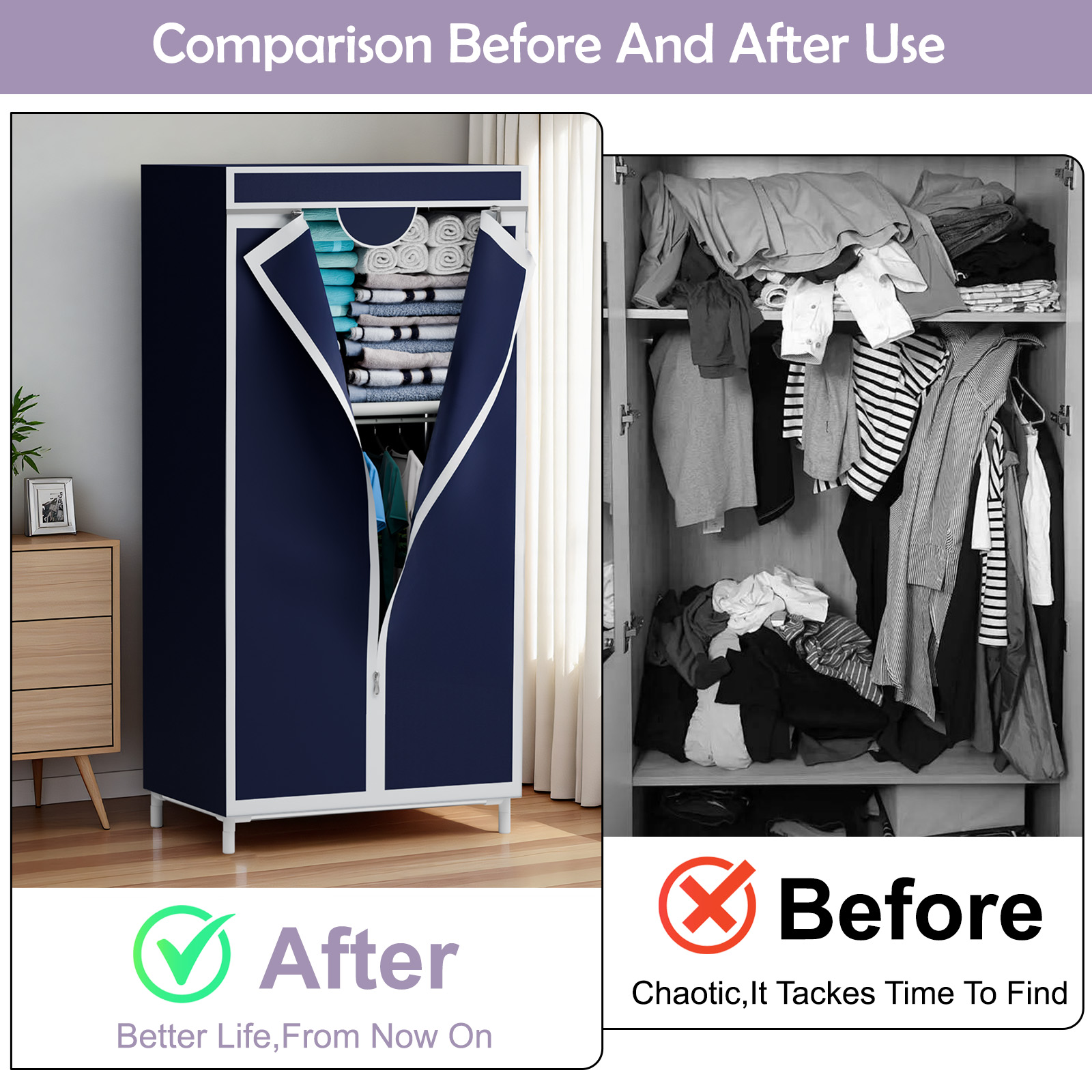 Taşınabilir Kumaş Gardırop Dol - Wardrobe Closet Portable Fabric Cover incelemesi ve fiyatı