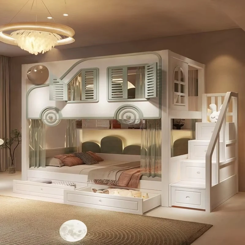Yeni Tasarım, Lüks Çocuk Ranza - Bunk Bed With Stairs And Slide incelemesi ve fiyatı