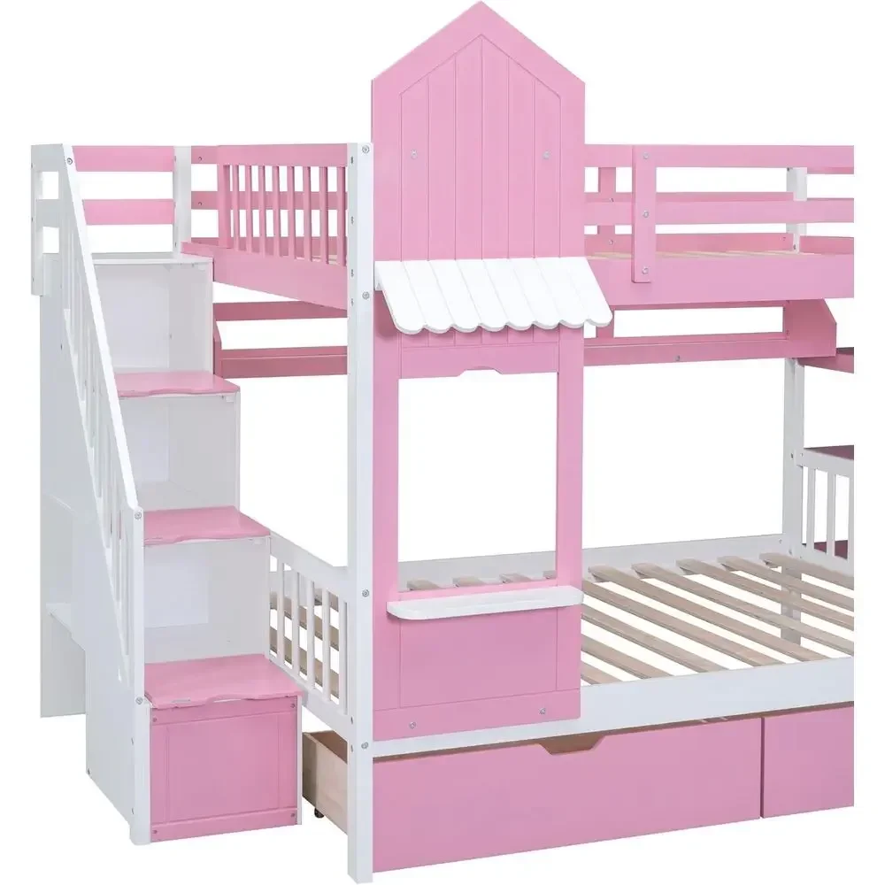 Kız ve Erkek Çocuklar İçin Mer - Bunk Bed With Stairs And Slide incelemesi ve fiyatı