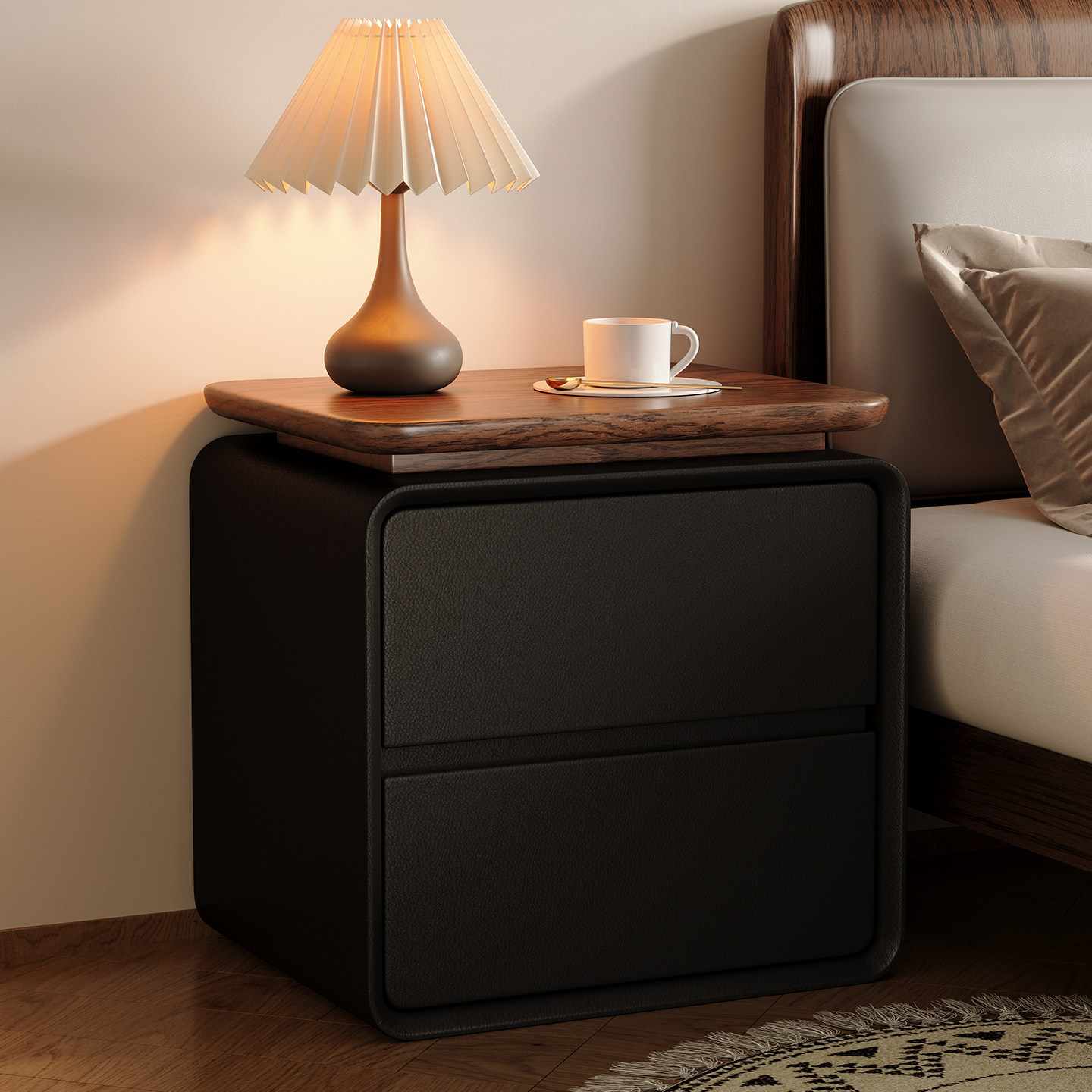 Modern, minimalist tasarım, 2  - Solid Wood Nightstand 2 Drawers incelemesi ve fiyatı