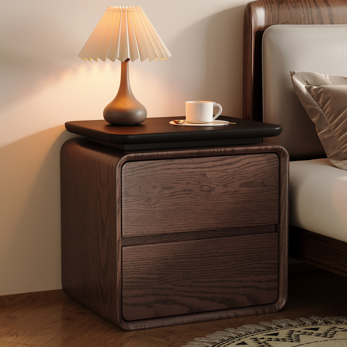 Modern, minimalist tasarım, 2  - Solid Wood Nightstand 2 Drawers incelemesi ve fiyatı