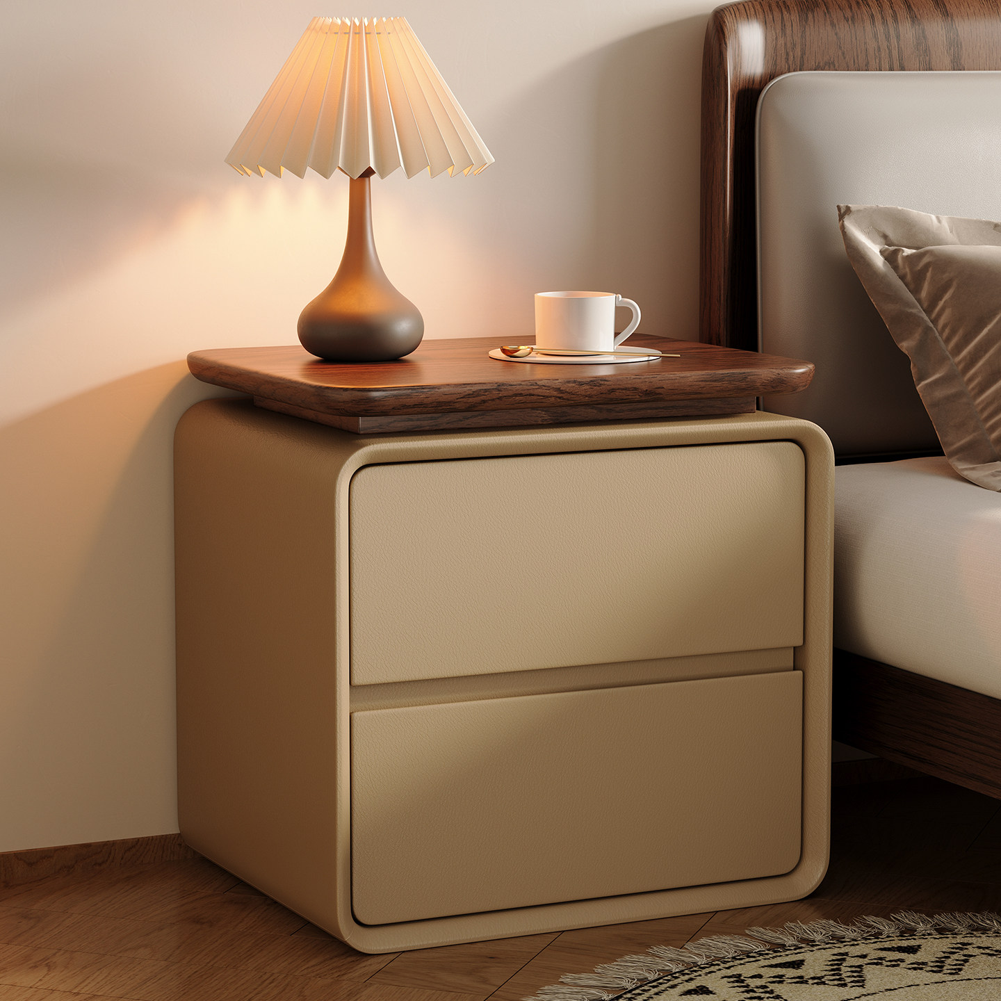 Modern, minimalist tasarım, 2  - Solid Wood Nightstand 2 Drawers incelemesi ve fiyatı