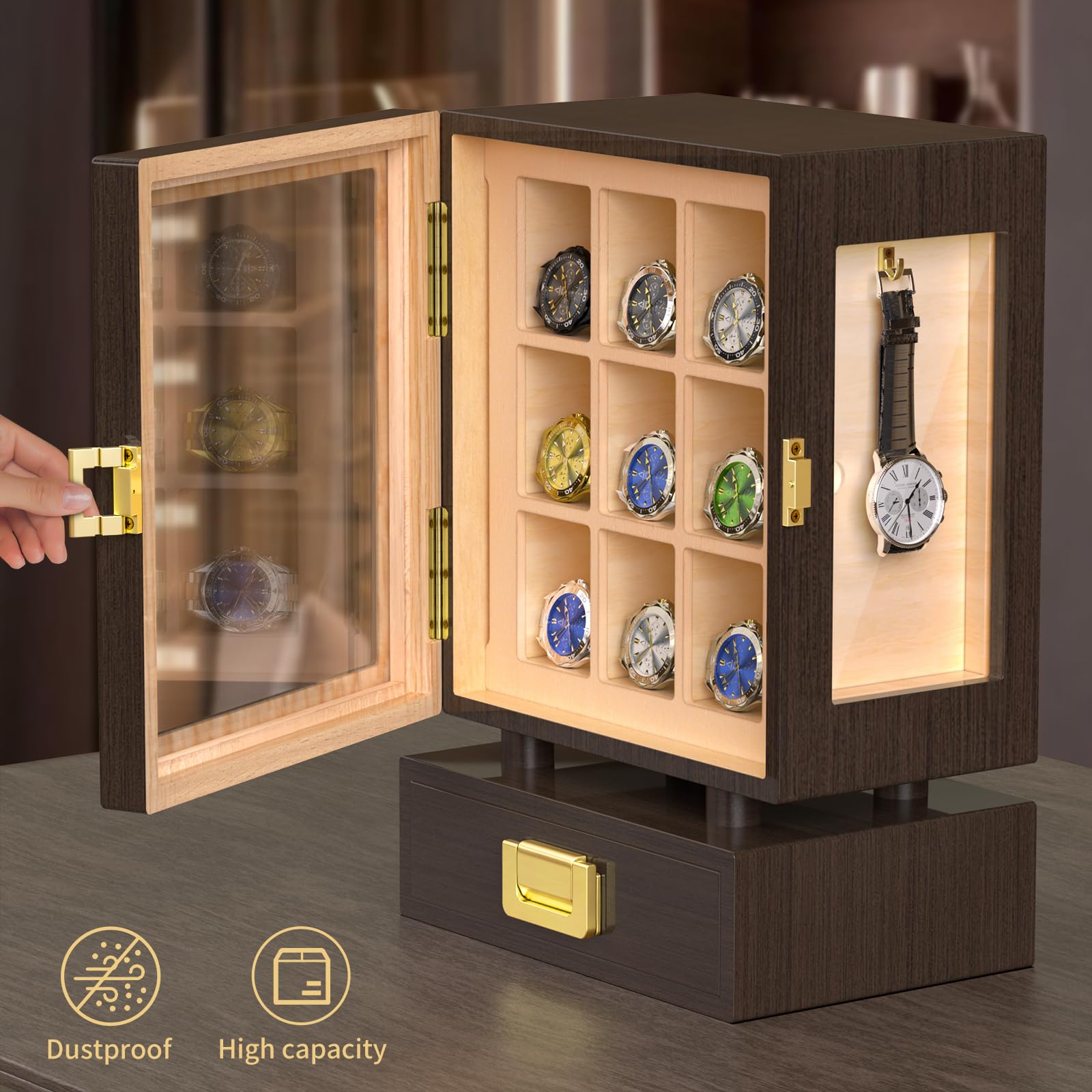 Özel Dikdörtgen Ahşap Saat Sak - Storage incelemesi ve fiyatı