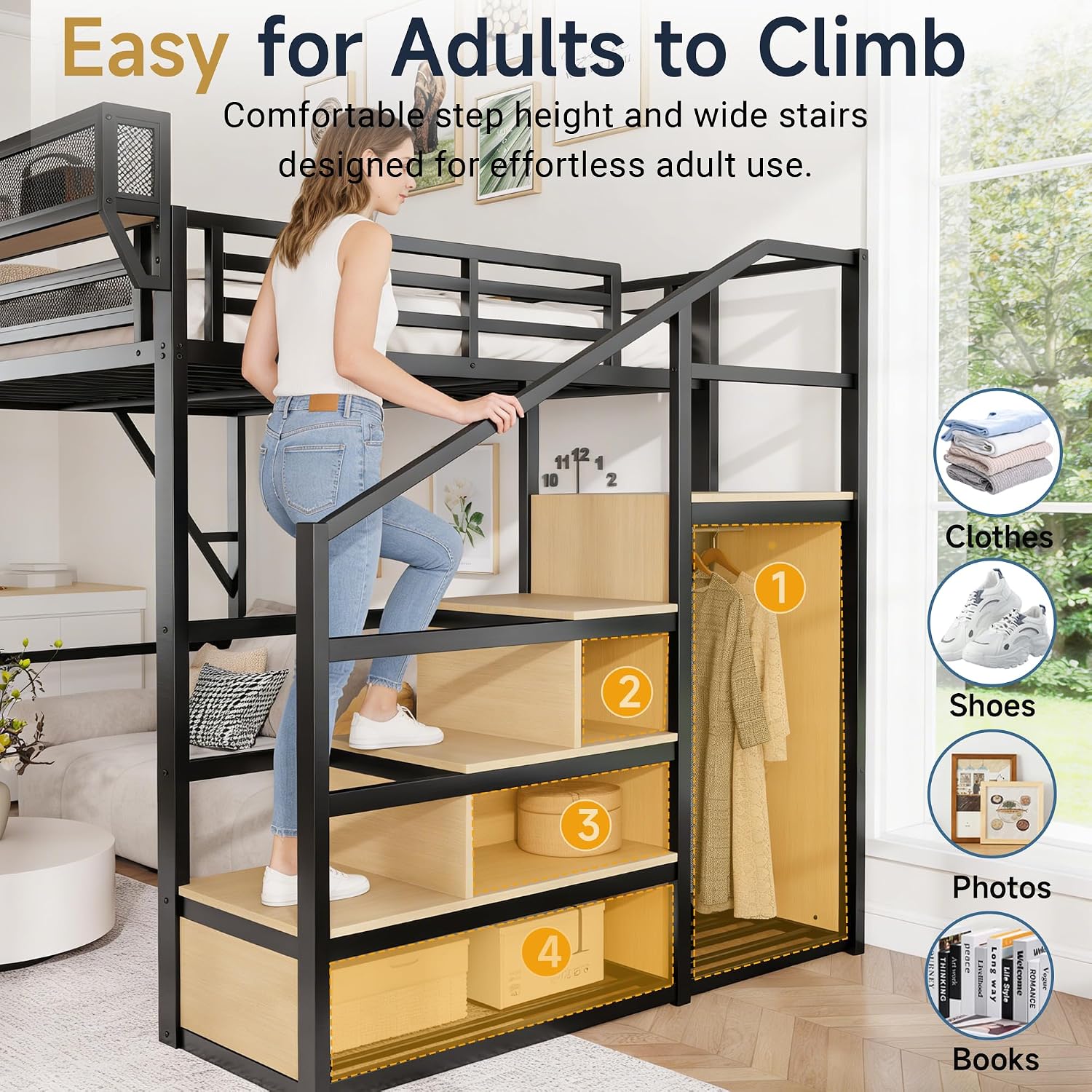 Merdivenli ve Depolama Alanlı  - Canopy Bed Frame Metal Queen incelemesi ve fiyatı