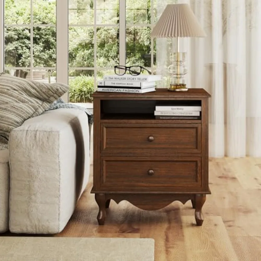 Masif Ahşap Komodin, 2 Çekmece - Solid Wood Nightstand 2 Drawers incelemesi ve fiyatı
