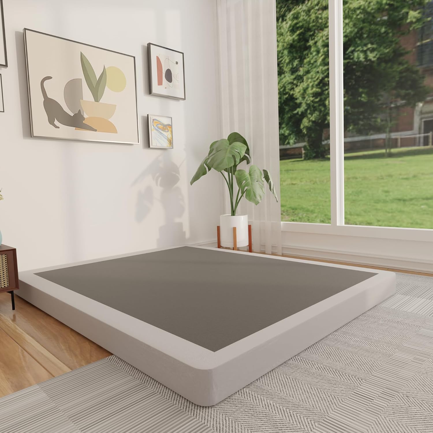 4 İnç Queen Boy Düşük Profilli - Canopy Bed Frame Metal Queen incelemesi ve fiyatı
