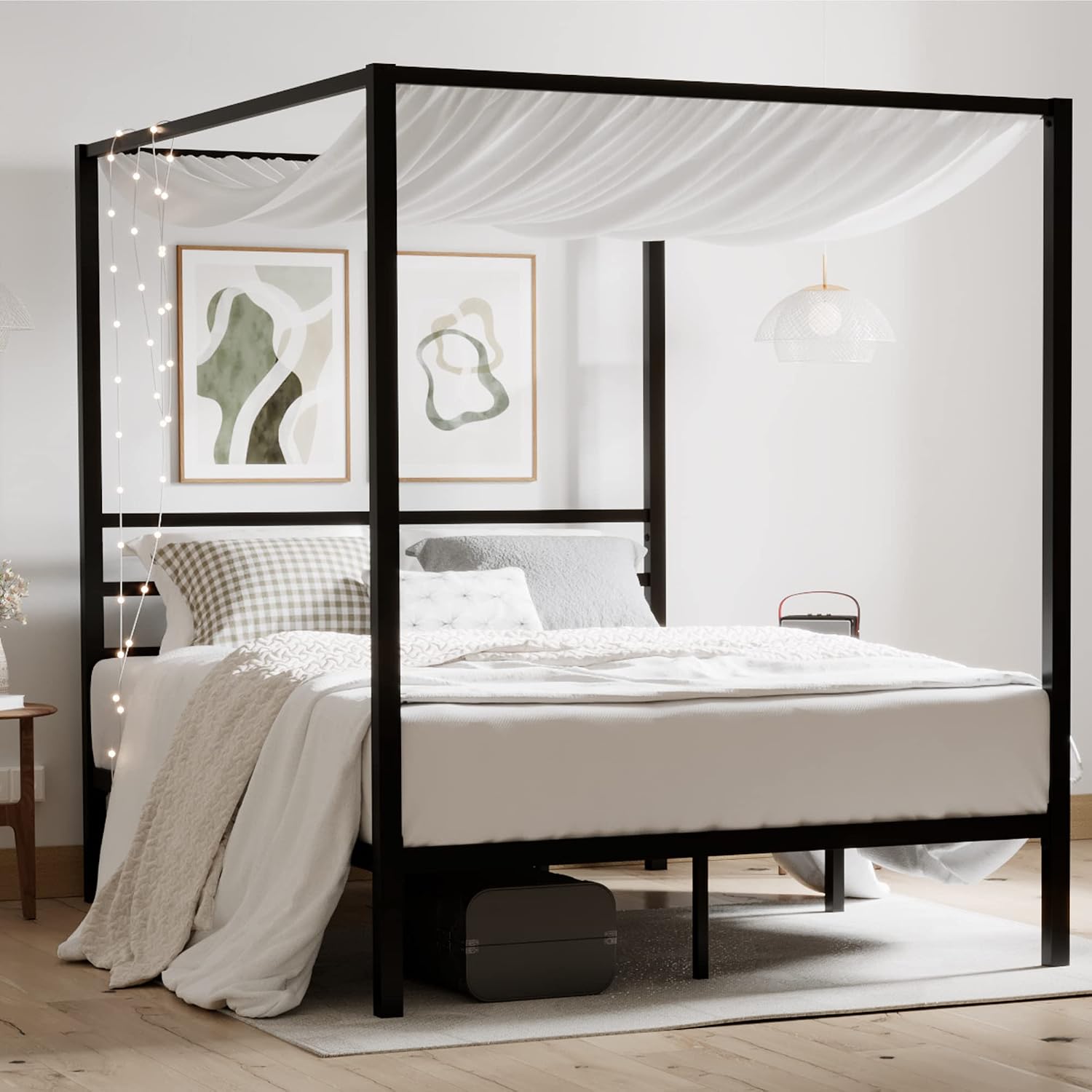 Queen Boy Metal Çerçeveli Kary - Canopy Bed Frame Metal Queen incelemesi ve fiyatı