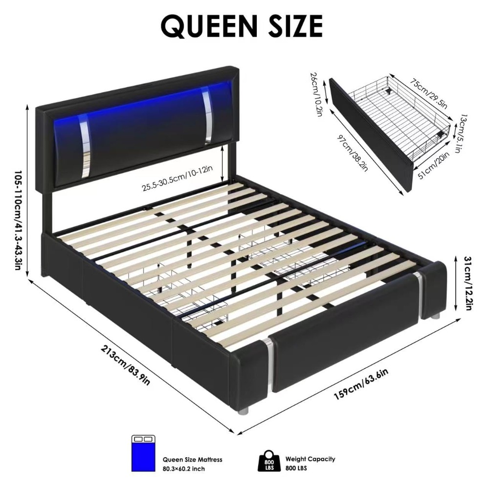 Kraliçe Boy Modern Döşemeli Su - Canopy Bed Frame Metal Queen incelemesi ve fiyatı